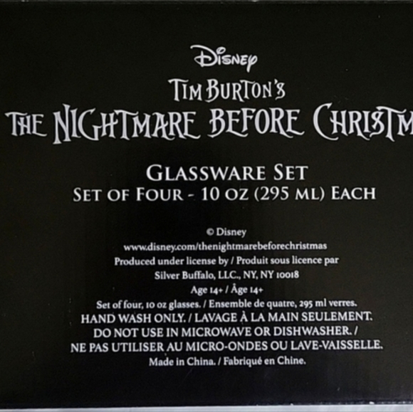 Disney Nightmare Before Christmas Glassware Set of 4 - Picture 7 of 11